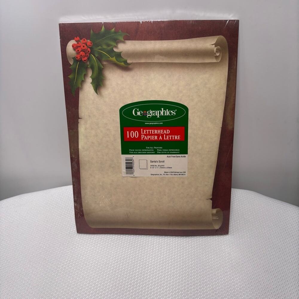 Geographics “Santa’s Scroll” Letterhead Paper